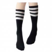 Set Of 2 Boys/Girls Athletic Socks For Soccer/Basketball Unisex, Black
