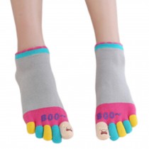 Womens Cotton Toe Socks Barefoot Ventilate Sports Socks, 1 Pair NO.02