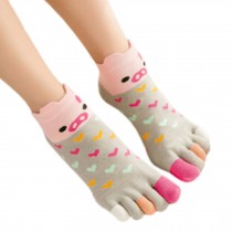 Womens Cotton Toe Socks Barefoot Ventilate Sports Socks, 1 Pair NO.04