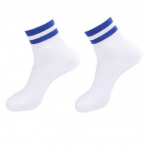 Mid-calf Length Athletic Slipper Socks White 2 Pairs Men's Socks