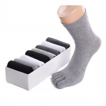8 Pairs Men's Cotton Toe Socks Barefoot Running Socks 4 Colors