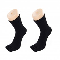 Men's Toe Socks Running Socks Black 8 Pairs