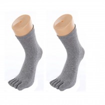 Cotton Toe Socks Barefoot Running Socks Set of 8 Pairs Light Grey