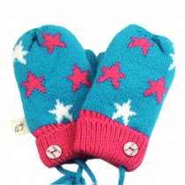 Lovely Double Layer Winter Mittens Gloves For 1-4 Years Kid,Blue, No.3