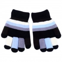 Lovely Mixed Color Double Layer Mittens Baby Hand Gloves, Black