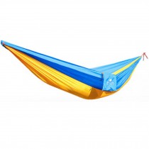 Multifunctional Camping Hammock Hanging Bed Double Size[2.6*1.3m] Yellow/Blue