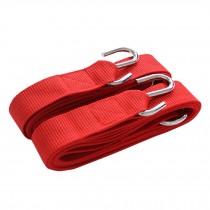 Premium Hammock Tree Straps Hanging Kit Rope with Hooks + Bag - Red
