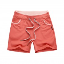 Sports Yoga Shorts with Drawstring Pink Running Shorts For Girls