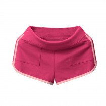 FreshLine Sports Women's Low Cut Shorts Pink Yoga Workout Shorts Cotton