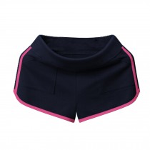 Stylish Girl's Sports Shorts Fashion Ahead navy blue Yoga Cotton Shorts