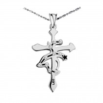 Personalised 12 Constellations Titanium Steel Necklace Pendant,Leo
