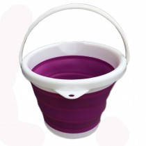 Creative Collapsible Bucket Folding Bucket For Camping/ Fishing, 10L, Purple