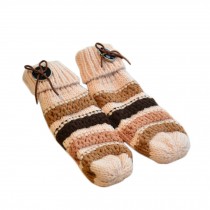 Lovely Thick Winter Wool Knitted Mittens Girl's Gloves ( H )