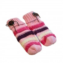 Lovely Thick Winter Wool Knitted Mittens Girl's Gloves ( I )