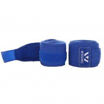 118" Premium Elastic Cotton Hand Wraps for Boxing MMA Muay Thai  - Blue (Pair)