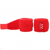 118" Premium Elastic Cotton Hand Wraps for Boxing MMA Muay Thai  - Red (Pair)