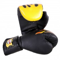 Premium Boxing Gloves MMA Muay Thai Training  for Fighters - Flame Black