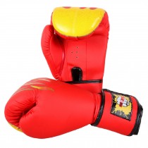 Premium Boxing Gloves MMA Muay Thai Training  for Fighters - Flame Red