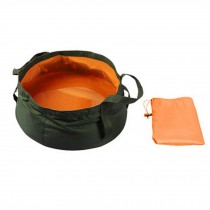 Camping Folding Wash Basin Footbath Washbasin Water Bag Outdoor Sports, Orange