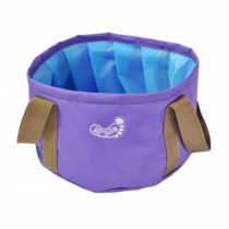 Outdoor Foldable Wash Basin Footbath Washbasin Water Bag Sink for Camping Purple