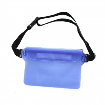 Unisex Waterproof Pouch Fanny Pack Waist Bag for Swimming/Beach/Hiking - Blue