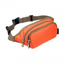 Waterproof Pouch Zipper Pockets Fanny Pack Waist Bag for Hiking/Sports - Orange