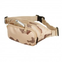 Waterproof Pouch Zipper Pockets Fanny Pack Waist Bag for Sports - Desert Camo