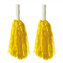 30 CM Long Plastic Cheerleading Poms (Pair), Yellow