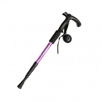Outdoor Ultralight Hiking Stick Adjustable T-shaped Trekking Poles,Purple