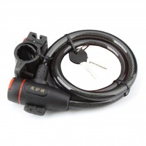 Security Lock Mountain/Road Bicycle Cable Locks With Keys Anti-theft Black/Red
