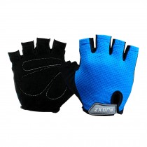 Outdoor Sports Gloves Half-finger Fingerless Cycling Antiwear Gloves Blue