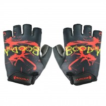 Boodun Outdoor Sports Gloves Half-finger Fingerless Cycling Antiwear Glove Black