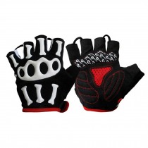 Men & Women Outdoor Sports Gloves Half-finger Fingerless Cycling Gloves Black