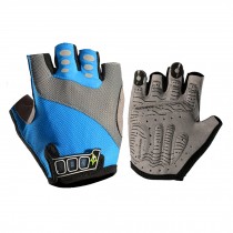 Outdoor Sports Gloves Half Finger Cycling Glove Riding Gloves - Blue