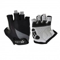 Cycling Gloves Half Finger Bicycle Gloves Fingerless Gloves for Sports, Black