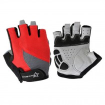 Sports Fingerless Gloves Half Finger Cycling Glove Bike Gloves - Red