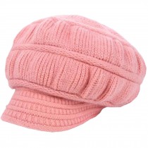 Winter Keep Warm Knit Benn Wool Cap Outdoor Cycling Cap Pink