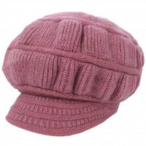Female Aubergine Keep Warm Knit Benn Wool Cap Outdoor Cycling Cap