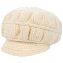 Beige Outdoor Cycling Cap Female Winter Keep Warm Knit Benn Wool Cap