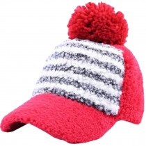 Red Baseball Cap Keep Unisex Warm Thick Plush Cycling Cap Leisure Hat