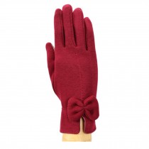 1 Pair Women Touch Screen Winter Warm Gloves Thicken Full Finger Gloves Red