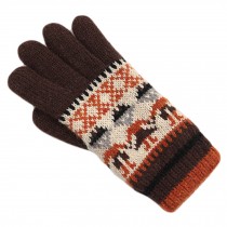 1 Pair Women Winter Warm Wool Knitted Gloves Thicken Full Finger Gloves A