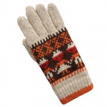 1 Pair Women Winter Warm Wool Knitted Gloves Thicken Full Finger Gloves B