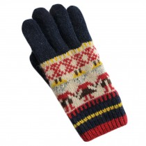 1 Pair Women Winter Warm Wool Knitted Gloves Thicken Full Finger Gloves E