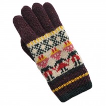 1 Pair Women Winter Warm Wool Knitted Gloves Thicken Full Finger Gloves G