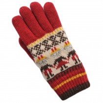 1 Pair Women Winter Warm Wool Knitted Gloves Thicken Full Finger Gloves H