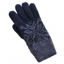 1 Pair Women Winter Warm Wool Knitted Gloves Thicken Full Finger Gloves I