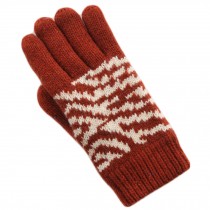 1 Pair Women Winter Warm Wool Knitted Gloves Thicken Full Finger Gloves K