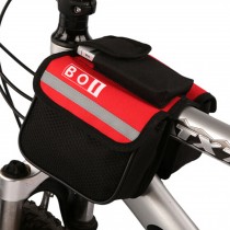 BOI bicycle beam package Bike Frame Rack Tube Bag,cycling bag Red