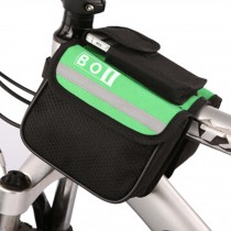 BOI bicycle beam package Bike Frame Rack Tube Bag??cycling bag Green